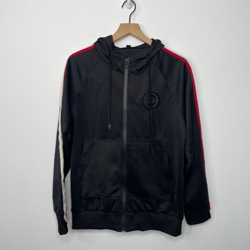 Harley Davidson Black Zip Up Sweatshirt Hoodie Mens Size Medium Motorcycle HD